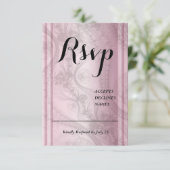 Rose Gold Rsvp-Karte RSVP Karte (Stehend Vorderseite)