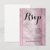 Rose Gold Rsvp-Karte RSVP Karte (Vorne/Hinten)