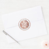 Rose Gold Rücksendeadresse Runder Aufkleber (Umschlag)