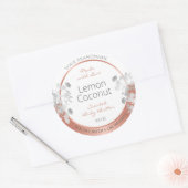 Rose Gold Runder Aufkleber (Umschlag)