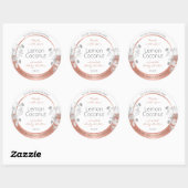 Rose Gold Runder Aufkleber (Blatt)