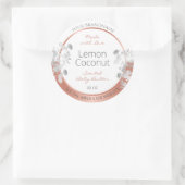 Rose Gold Runder Aufkleber (Tasche)