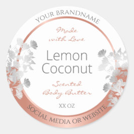 Rose Gold Runder Aufkleber