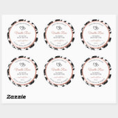 Rose Gold Runder Aufkleber (Blatt)