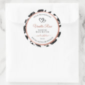 Rose Gold Runder Aufkleber (Tasche)