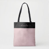 Rose Gold rustikal elegant personalisiert Tasche (Vorderseite)