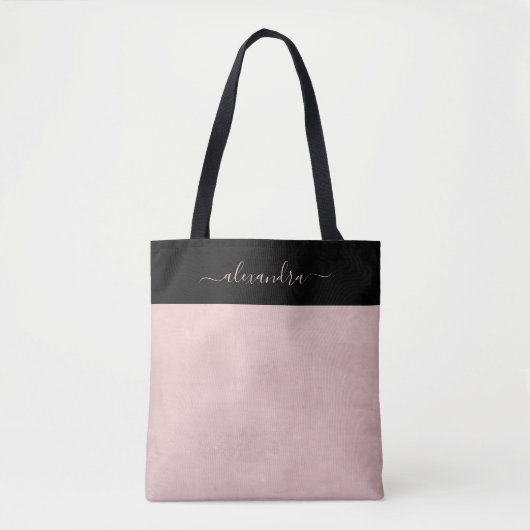 Rose Gold rustikal elegant personalisiert Tasche (Vorderseite)