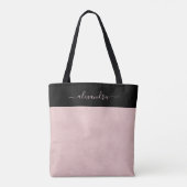 Rose Gold rustikal elegant personalisiert Tasche (Rückseite)