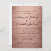 Rose Gold Rustikale Foil Einladung zur Hochzeit (Vorderseite)