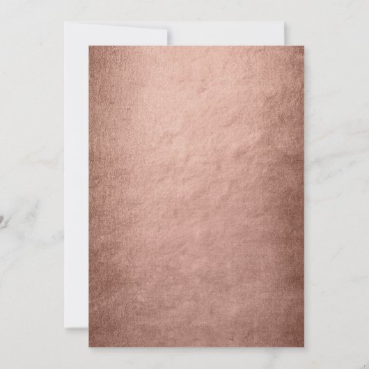 Rose Gold Rustikale Foil Einladung zur Hochzeit (Rückseite)