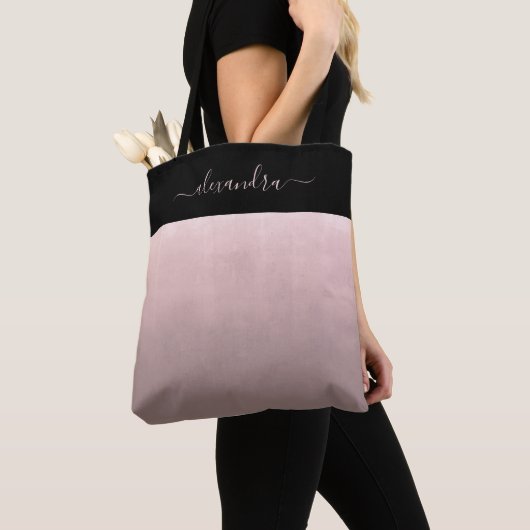 Rose Gold rustikale ombre elegant personalisiert Tasche (Von Nahem)