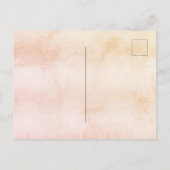 Rose Gold rustikale Sonnenblume Glitzer Staub Einladungspostkarte (Rückseite)