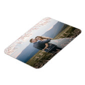 Rose Gold rustikales botanisches Foto Save the Dat Magnet (Linke Seite)