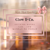 Rose Gold Salon | Elegantes Beauty Studio Fensteraufkleber (Blatt 2)