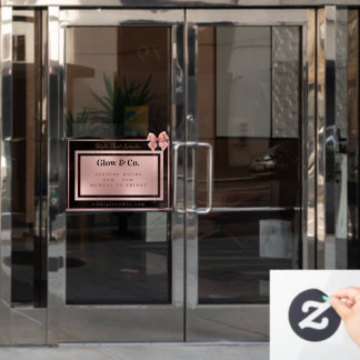 Rose Gold Salon | Elegantes Beauty Studio Fensteraufkleber