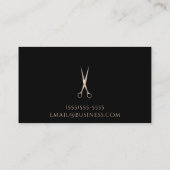 Rose Gold Salon Haar Stylistische Schere, Farbe Visitenkarte (Rückseite)