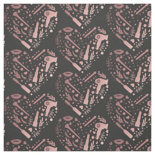 Rose Gold Salon Hörlokomotiv Hair Stylist Stoff (Muster)