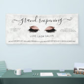 Rose Gold Salon Wiedereröffnung Covider Sicherheit Banner (Messe)