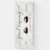 Rose Gold Salon Wiedereröffnung Covider Sicherheit Banner (Vertikal)