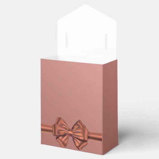 Rose Gold Satin Bow - Geschenkschachtel (Geöffnet)