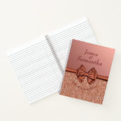 Rose Gold Satin Bow - Planer Notizblock (Innenseite)