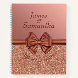 Rose Gold Satin Bow - Planer Notizblock