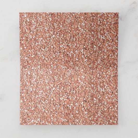 Rose Gold Satin Bow - Platzkarte (Innenseite Aufgefaltet)