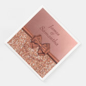 Rose Gold Satin Bow - Serviette (Ecke)