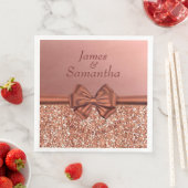 Rose Gold Satin Bow - Serviette (Beispiel)