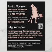 Rose Gold Saubere Silhouette, Haushälterin, Hausha Flyer (Vorne)