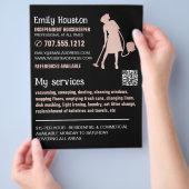 Rose Gold Saubere Silhouette, Haushälterin, Hausha Flyer (Hand)