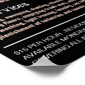 Rose Gold Saubere Silhouette, Haushälterin, Hausha Poster (Ecke)