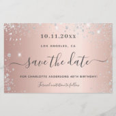Rose Gold Save the Date (Vorderseite)