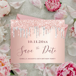 Rose Gold Save the Date