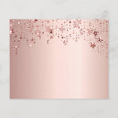 Rose Gold Save the Date aus Quinceanera (Rückseite)