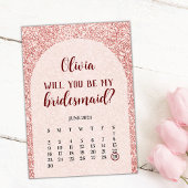 Rose Gold Save The Date Bridesmaid Proposal Card Einladung