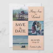 Rose Gold Save the Date Fotokarte (Vorderseite)