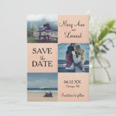 Rose Gold Save the Date Fotokarte (Stehend Vorderseite)