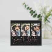 ROSE Gold Save the Date handschriftlich (Stehend Vorderseite)