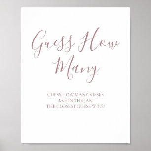 Rose Gold Schätze die Küsse Spiel Schild