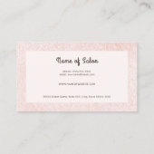 Rose Gold Scheren Elegantes Blumenhaar Stylist Visitenkarte (Rückseite)