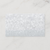 Rose Gold Scheren Weißer Glitzer Chic Haare Stylis Visitenkarte (Rückseite)