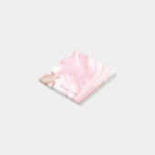 Rose Gold Schildkrötenröte Marmormonogramm Ihr Nam Post-it Klebezettel (angewinkelt)