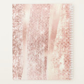 Rose Gold Schlaganfälle Haarstylist Terminkalender Planer (Rückseite)