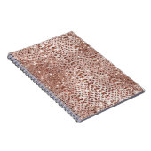 Rose Gold Schlange Glitzer Glam Notizblock (Rechte Seite)