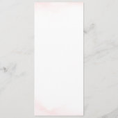 Rose Gold schlichte Blätter Monogramm Hochzeit Menükarte (Rückseite)