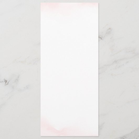 Rose Gold schlichte Blätter Monogramm Hochzeit Menükarte (Rückseite)