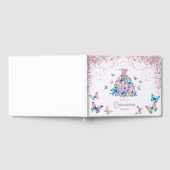 Rose Gold Schmetterlinge Gown Quinceanera Gästebuch (Voll)