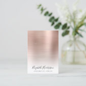 Rose Gold Schmuck Display Business Card Visitenkarte (Stehend Vorderseite)