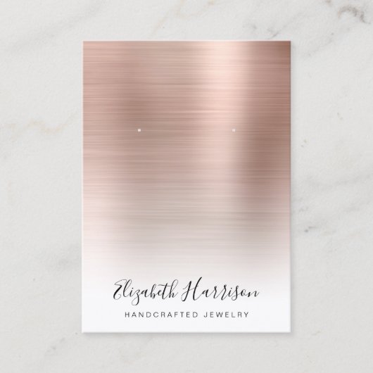 Rose Gold Schmuck Display Business Card Visitenkarte (Vorderseite)